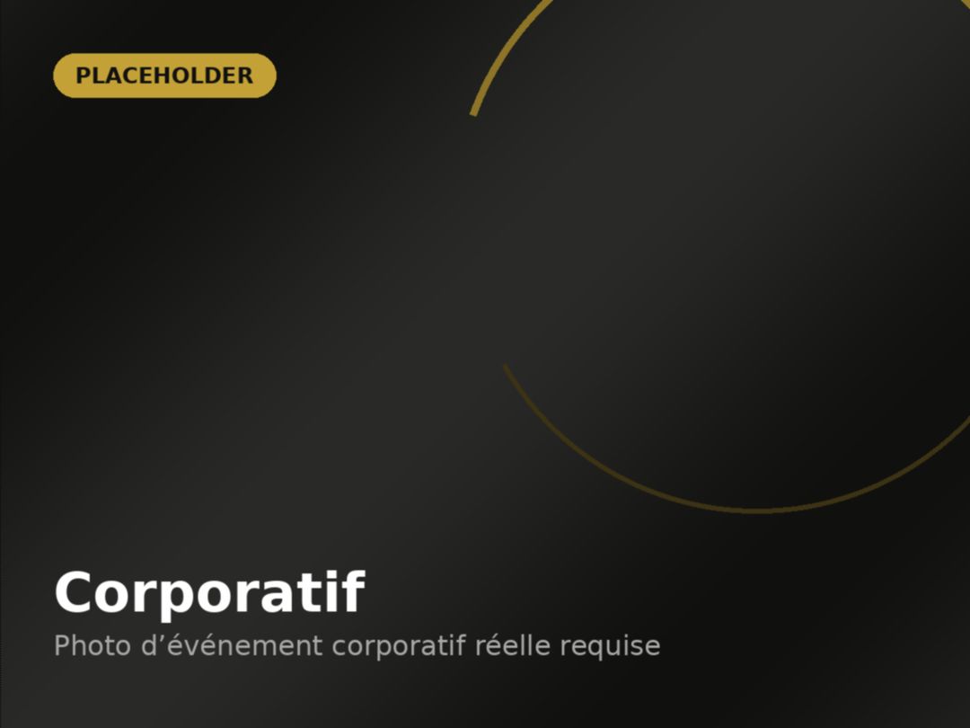 Événements corporatifs — image temporaire en attente d’une photo réelle approuvée