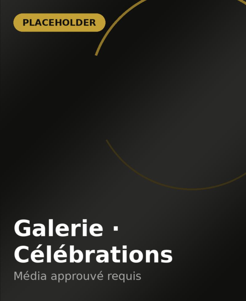 Célébration privée — image temporaire en attente d’une photo approuvée