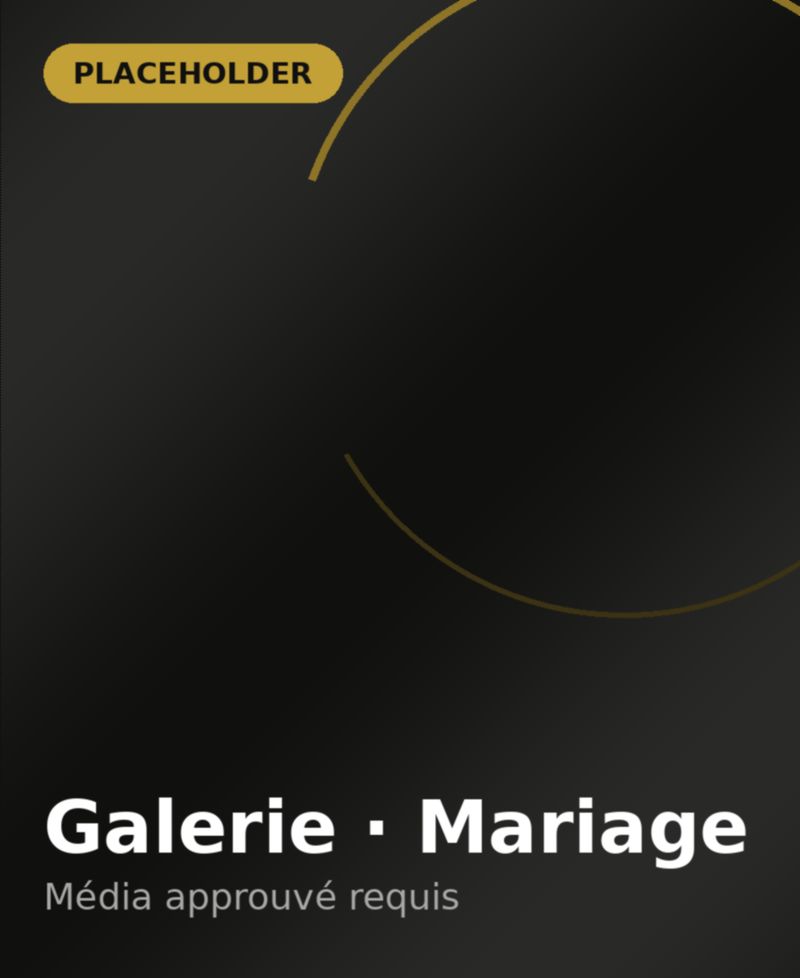 Mariage — image temporaire en attente d’une photo approuvée