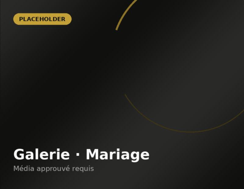 Mariage — image temporaire en attente d’une photo approuvée