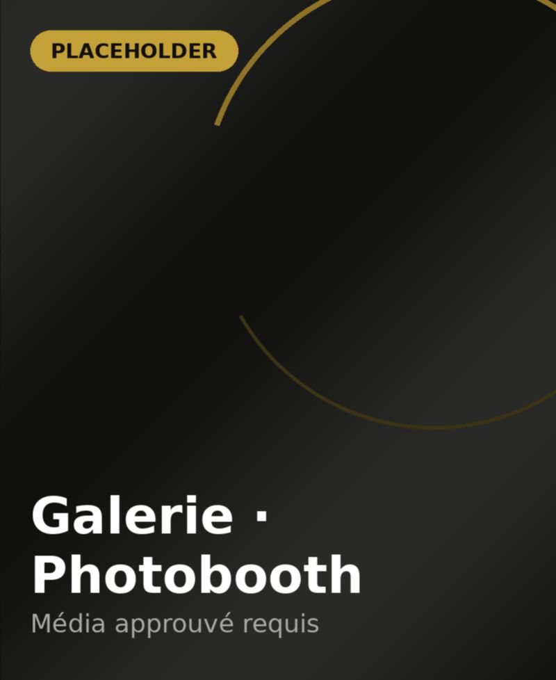 Photobooth — image temporaire en attente d’une photo approuvée